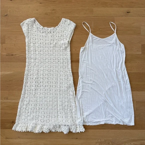 Anthropologie Cream Crochet Mini Dress - Picture 3 of 7